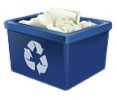 blue recycling box